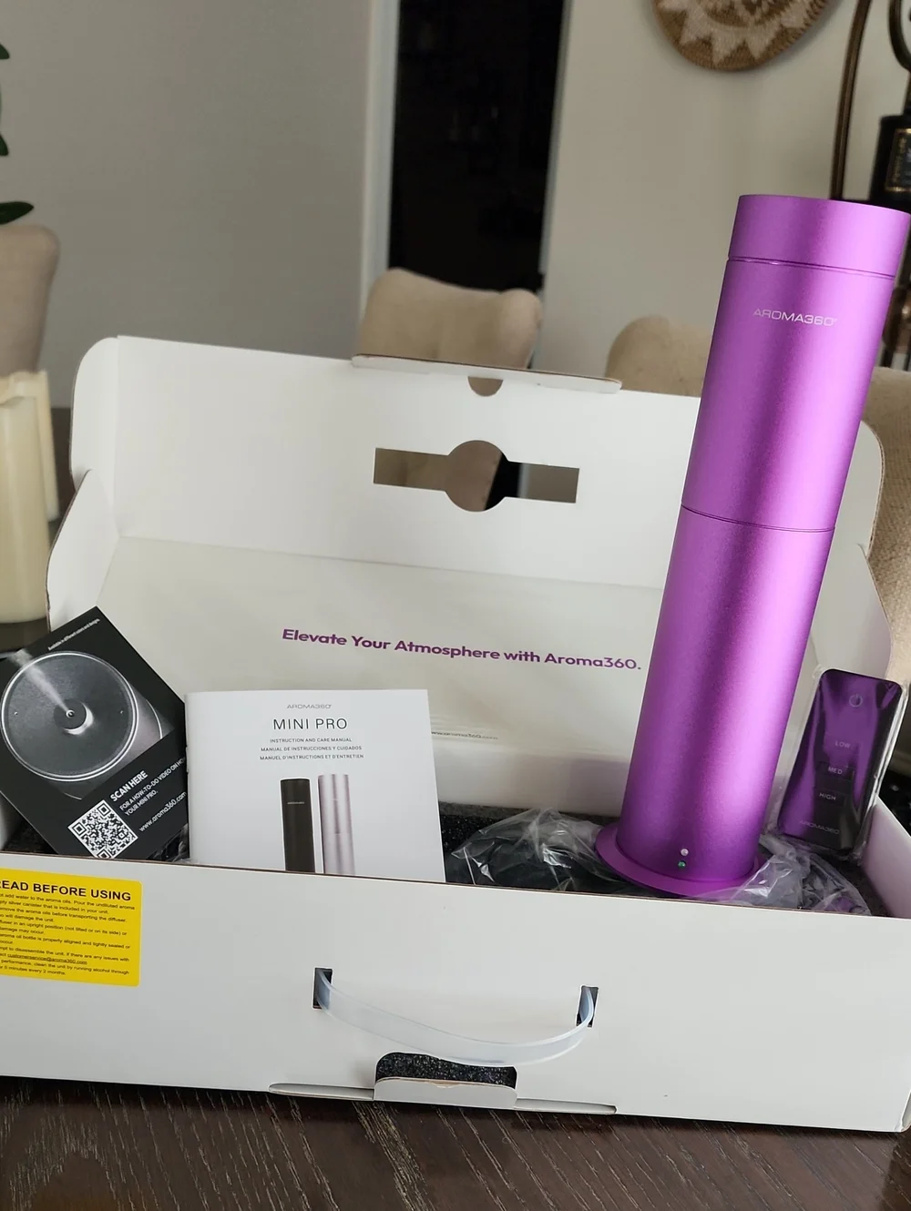 NIB Aroma360 Mini Pro Scent Diffuser - Purple